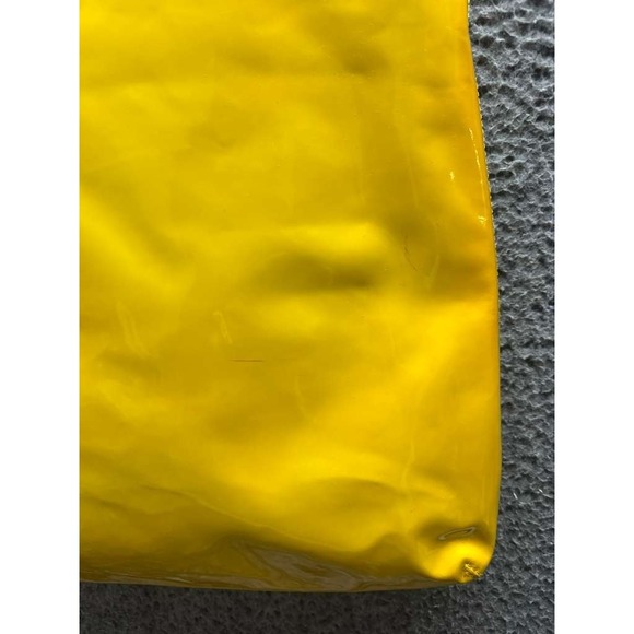 NWD Tory Burch Patent Leather Contrast T-Tote Bag Yellow Turquoise One Size - Picture 12 of 15